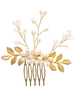 Accessoires de cheveux en métal de peigne de mariage de coiffes faites main pour la mariée