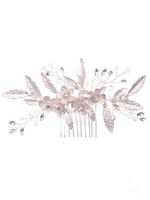 Accessoires de cheveux en métal de peigne de mariage de coiffes faites main pour la mariée
