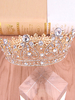 Accessoires de cheveux en métal de strass de casque de mariage blond pour la mariée