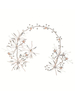 Accessoires de cheveux en métal faits à la main de coiffure de mariage de casque pour la mariée
