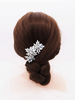 Accessoires de cheveux en métal peigne de mariage de casque de strass à la main pour la mariée