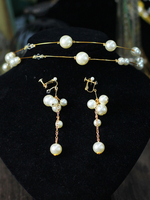 Accessoires de cheveux et boucles doreilles pour la mariée