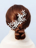 Accessoires de cheveux faits à la main en métal de peigne de strass de casque de mariage pour la mariée