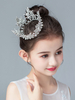 Accessoires de Cheveux Fille de Fille de Fleur en Argent Perles Argent Accessoire Métal
