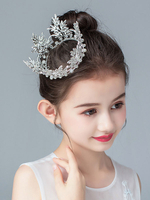 Accessoires de Cheveux Fille de Fille de Fleur en Argent Perles Argent Accessoire Métal