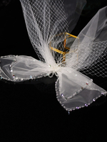 Accessoires de cheveux multicouches de coiffure de chapeaux de mariage pour la mariée