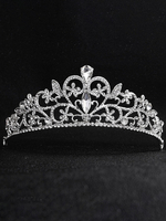 Accessoires de cheveux perlés de diadème courronne de mariée