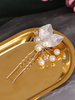 Accessoires de cheveux plaqués argent perle accessoire de coiffures de mariage pour la mariée