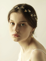 Accessoires de coiffe de mariage Accessoires de cheveux en métal de feuille pour la mariée