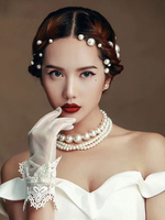 Accessoires de coiffe de mariage Accessoires de cheveux en métal nacré pour la mariée
