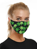 Accessoires de costume Masque imprimé de feuilles Déguisements Halloween