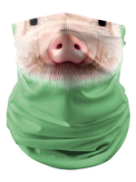 Accessoires de cyclisme Bandana sans couture visage voile Pig Print Tube Headwear Moto Riding Face Cover Déguisements Halloween