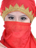 Accessoires de danse danse du ventre voile Costume Bollywood en mousseline de soie rouge Déguisements Halloween