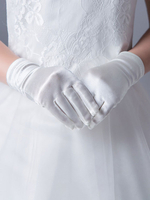 Accessoires de demoiselle dhonneur Accessoires de mariage Gants de demoiselle dhonneur blanc Prom pour les filles