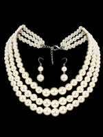 Accessoires De Flapper Robe Faux Perles Blanc Boucle D