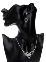 Accessoires de mariage argent strass ensemble de bijoux pour la mariée