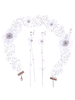 Accessoires de mariage blanc fleurs détail ensemble de bijoux pour la mariée