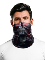 Accessoires de vélo sans couture Bandana visage voile moto équitation motard crâne impression en plein air tube masque Déguisements Halloween