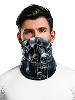 Accessoires de vélo Visage Voile Bandana Crâne Imprimer Moto Équitation Biker Pêche Chasse En Plein Air Tube Masque Déguisements Halloween