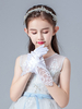 Accessoires Flower Girl Gants Rose Dentelle Court Accessoires Flower Girl