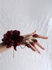 Accessoires Gothiques Lolita Bordeaux Chaînes Fleurs Accessoire Polyester Divers