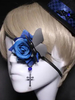 Accessoires Gothiques Lolita Fleurs Bleues Papillon Accessoire Divers