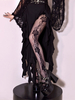 Accessoires Gothiques Lolita Fleurs Noires Accessoire Polyester Divers