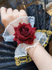 Accessoires Gothiques Lolita Fleurs Noires Volants Manches Divers