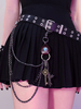Accessoires Gothiques Lolita Oeillets Noirs Chaînes Ceinture Divers