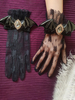 Accessoires Gothiques Lolita Volants Blancs Strass Manches Divers