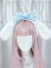Accessoires Lolita bleu ciel clair Nœuds Couvre-chef en fibre de polyester Divers