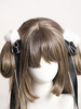 Accessoires Lolita de style chinois nœuds noirs couvre-chef en polyester divers