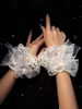 Accessoires Lolita de style ROCOCO Volants blancs Nœuds Manchons Polyester Divers