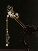 Accessoires Lolita Style Chinois Fleurs Bleues Chapeaux Divers