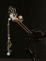 Accessoires Lolita Style Chinois Fleurs Bleues Chapeaux Divers