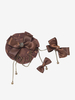 Accessoires Lolita Style Rococo Chaînes Marron Café Couvre-Chef Avec Nœud Divers