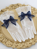 Accessoires Lolita Style ROCOCO Nœuds Bleu Profond Perles Accessoire Fibre Polyester Divers