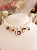 Accessoires Lolita Style Rococo Nœuds Roses Perles Tour De Cou En Fibre De Polyester Divers