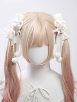 Accessoires Lolita Style Rococo pompons blancs nœuds couvre-chef divers