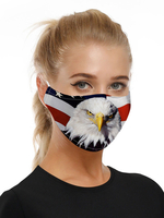 Accessoires Masque Masque Imprimé Aigle 4 juillet Déguisements Halloween