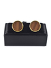 Accessoires pour hommes Classic Round Metallic Coffee Brown