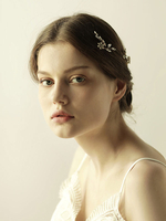 Accessoires pour la tête de mariage Accessoires de cheveux fleur en métal pour mariée