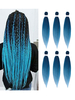 Accessoires Pour Perruques Perruques des Femmes Synthétiques Multicolores Perruques des Femmes Bleu Extensions de Cheveux Colorés