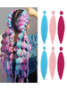Accessoires Pour Perruques Perruques des Femmes Synthétiques Multicolores Perruques des Femmes Dégradé de Couleur Rose Extensions de Cheveux Colorés