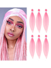 Accessoires Pour Perruques Perruques des Femmes Synthétiques Multicolores Perruques des Femmes Rose Extensions de Cheveux Colorés