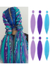 Accessoires Pour Perruques Perruques des Femmes Synthétiques Multicolores Perruques des Femmes Violet Extensions de Cheveux Colorés