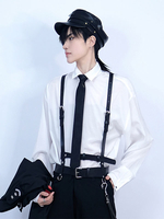 Accessoires Steampunk Lolita Détails en métal noir Cuir PU