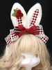 Accessoires Sweet Lolita Nœuds rouges Couvre-chefs à carreaux Divers
