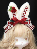 Accessoires Sweet Lolita Nœuds rouges Couvre-chefs à carreaux Divers