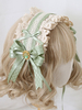 Accessoires Sweet Lolita Vert Volants Nœuds Couvre-chef Polyester Divers